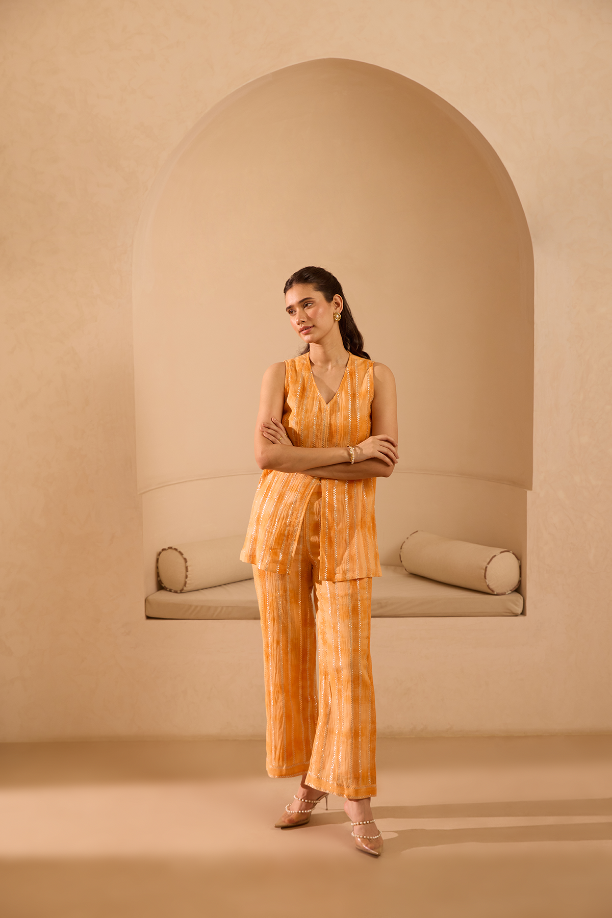 Garden Party Twinset - Orange