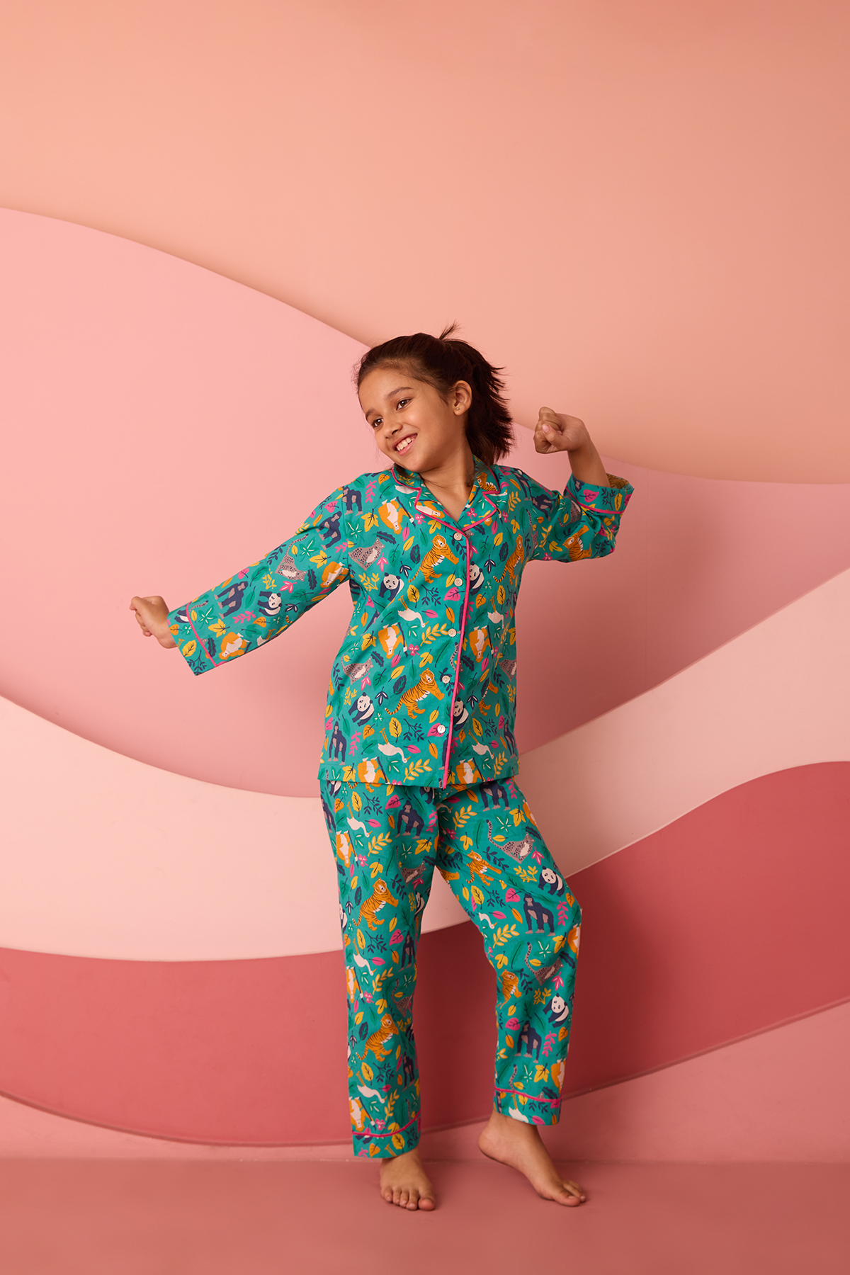 Green Jungle Pyjama Set